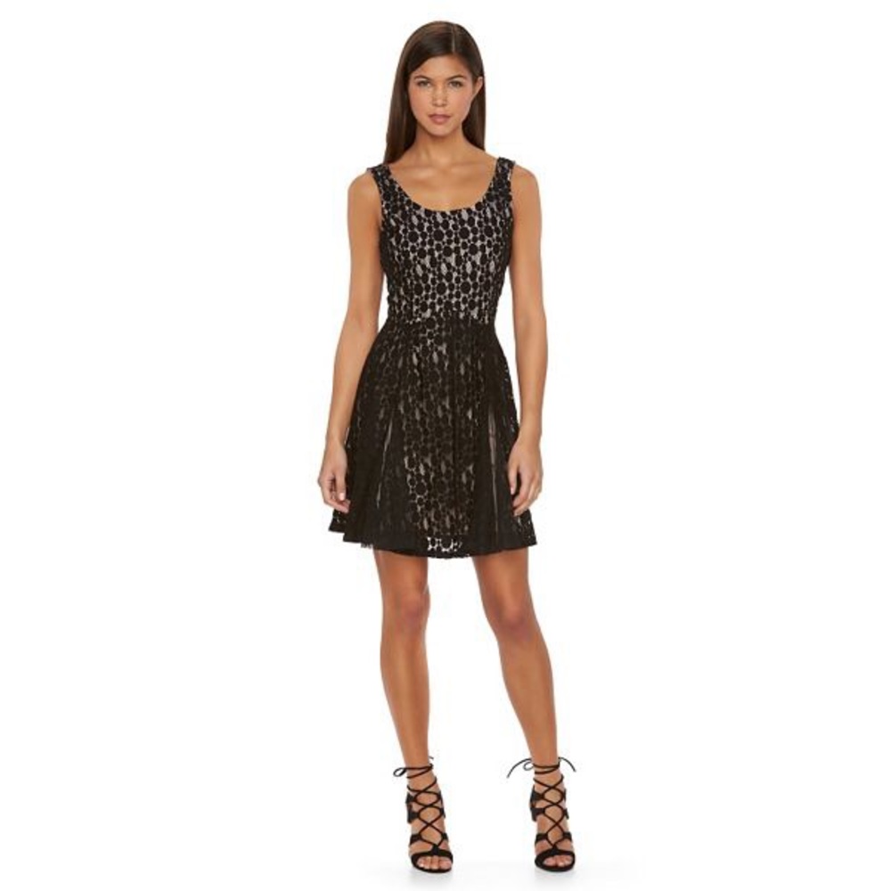 NWT Disney Pink and Black Lace Dress